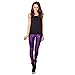 jntworld Women Sexy Mermaid Fish Scale Hologram Soft Shine Leggings, XXL, Purple