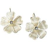 Love Heart Flower Leverback Hoop Earrings for Women 925 Sterling Silver Pin Cubic Zirconia Crystal Floral Hearts 14k Golden Plated Small Huggie Dangle Drop Earring Dainty Birthday Jewelry Gifts