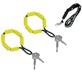 Koala Lifestyle Chums Floating Neoprene Keyring Boat Keychain | Waterproof Marine Key Chain Float Buoy Boating Accessory | Floatable Foam Key Fob for Water Sports | 2pk Bundle + Lanyard, Yellow