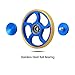 GNGTec Circle Fidget Spinner Metal Play Toy,Stainless Steel Ball Bearing,5 Mins Average Spin,Super Smooth Quiet Durable,Viget Wheel Figit Spinner Collection for Kid and Adult (Golden Blue)