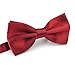 Men's Pre Tied Bow Ties for Wedding Party Fancy Plain Adjustable Bowties Necktie (Light Pink)