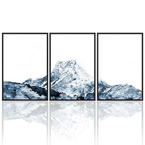 signwin 3 Piece Framed Canvas Wall Art Mountain...