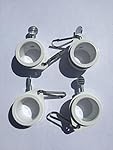 Flags Poles And More 1 Inch White Rotating Flag Mounting Rings Fits On A Standard 1" Diameter Flag Pole (Qty 4, 1 Inch White)