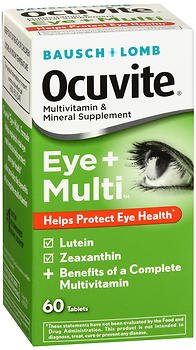 B&L Ocuvite Eye + Multi Size 60ct Pack of 3