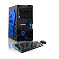 CybertronPC Borg-Q Gaming Desktop - AMD FX-4300 3.8GHz Quad-Core, NVIDIA GeForce GT 710, 8GB DDR3 Memory, 1TB HDD, DVD&plusmn;RW, Microsoft Windows 10 Home 64-bit