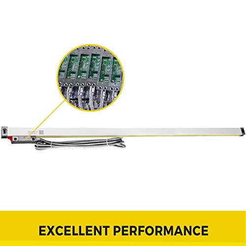 Mophorn 1 Axis Lathe Linear Scale 1000mm with Accuracy 0.0002" Optical Length Precision Linear Scale Aluminum Body for Mill Milling Lathe Machine with Accessories (1000mm(40")) - Thumbnail 3