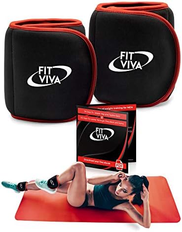 Fit Viva Ankle Weights Set - Wrist Weights for Women and Men (1, 2, 3 lbs) - Perfect for Weight Lifting, Core & Leg Training or Cardio – Great GlFT