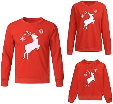Women Men Mom Daddy Kids Long Sleeve Snowman Tops Blouse Family Christmas Matching T-Shirt