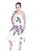 Girl White with Purple Floral Hawaiian Luau Dress in Various Styles