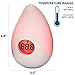 MeasuPro Nursery Safety Thermometer Night Light with Color Changing Light, LCD Display and Rechargeable Battery