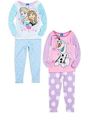 Frozen Toddler Girls 4-Piece Long Sleeve Cotton Pajamas