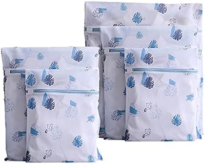 Tama Kougei 洗濯ネット ランドリーネット 洗濯袋 5枚セット コート T シャツ 下着 靴下小物など適用 型崩れ防止 絡み防ぎ 丈夫 耐久性 細かい綱目 ウォッシュ バッグ 旅行 収納ネット 家庭用 オシャレ木の葉