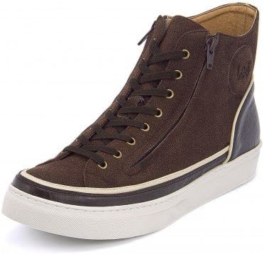 Amazon リー メンズ サイドジップ ハイカットスニーカー ブラウン Lee リー スニーカー