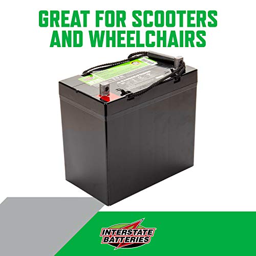 Interstate Batteries 12V 55Ah Deep Cycle Battery (DCM0055U) Sealed Lead Acid Rechargeable SLA