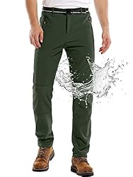 linlon Men's Snow Ski Waterproof Fleece Lined Pants