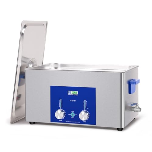 DK SONIC Industrieller Ultraschallreiniger 22L,480W Kommerzieller Ultraschallreinigungsgerät mit Codiertem Timer, Heizung und Korb, Mehrere Funktionen für Verga