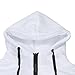 Shensee Handsome Men Sweatshirt Hoodie Casual Zipper Hooded Jackets (M, White)