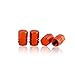 Orange Godeson Aluminum Tire Valve Stem Cap with Hexgon Style, 4 Pcs/Set, Aluminum Tire Wheel Stem Air Valve Caps for Auto Car Motorcycle Bicycle