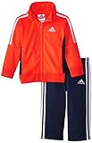 adidas Baby Boys' Tricot Jacket and Pant Set, Solar Red, 24 Months
