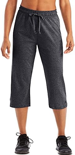 Jersey Capri Sweatpants, Black 