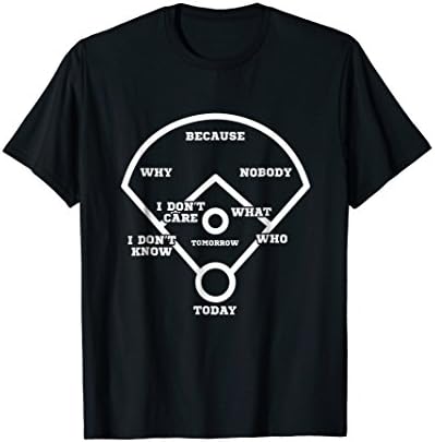 Amazing Who's on First base GFXWho's on First? Baseball Diamond Fielding Card T Shirt