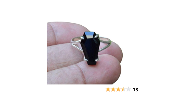 Amazon Com Coffin Ring Natural Black Onyx Ring Dainty Ring Gemstone Ring 925 Sterling Silver Rings Bohemian Ring Handmade Ring Coffin Black Onyx Ring Promise Ring Onyx Ring Engagement Ring Thanksgiving Ring