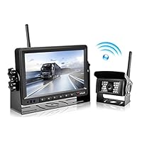 eRapta Wireless Backup Camera and Monitor Kit Reverse Rearview Cam Digital Signal 2018 Update for Truck/Trailer/Bus/RV/Pickups/Camper/Motorhome/Van When Reversing Parking Backing Up E1