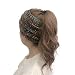 Winter Warm Wool Crochet Knit Hat Headgear,Crytech Women’s Ponytail Messy Bun BeanieTail Knitting Headband Fleece Lined Head Wrap Cap Soft Stretch Cable Knitted Ribbed Skull Hat for Girls (Coffee)thumb 3