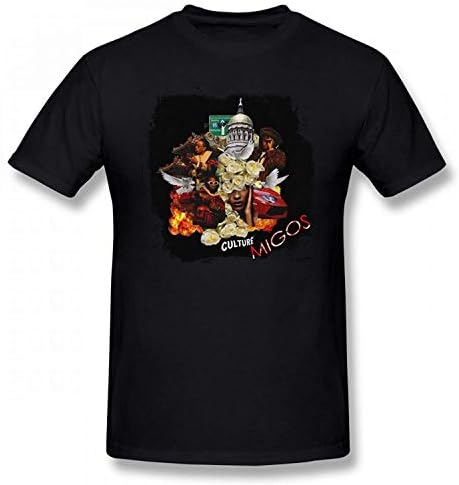 Qukkran Fashion Mens Inspired Migos Culture T-Shirt Short-Sleeve Crew Neck