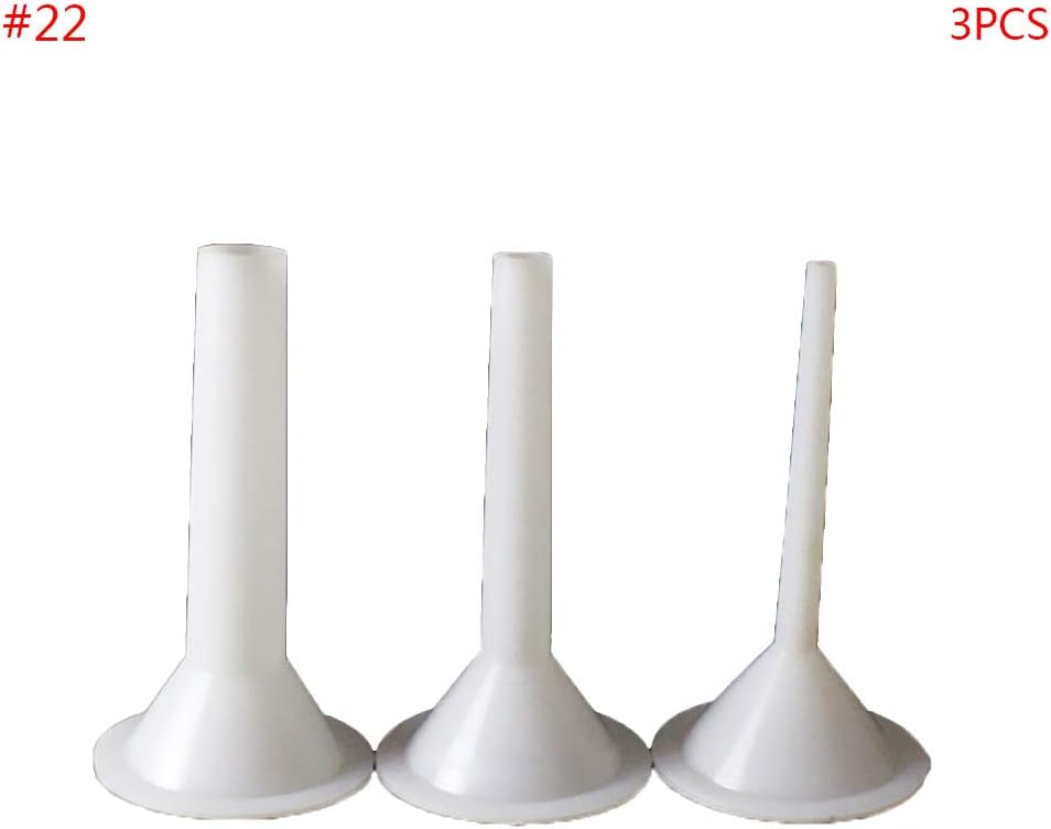 chuwa 3 Pcs Sausage Stuffing Stuffer Tubes for Mixer Meat Grinder Attachment 22# Size Manual Sausage Stuffer Stuffing Filling Tube Funnels