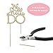 We Still Do Gold Cake Topper | Premium Sparkly Crystal Diamond Bling Rhinestone Gems | Anniversary or Vow Renewal Decoration Ideas | Perfect Keepsake (We Still Do Gold)