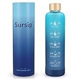 Sursip 32 oz Glass Water Bottle With Stylish Bamboo
