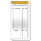 Material and Labor Booked Records