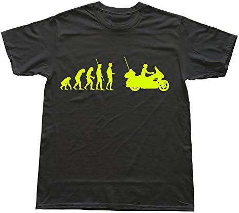 Evolution Motorcycle Goldwing 100% Cotton Men T Shirt Black Size XXL Latest By Rahk