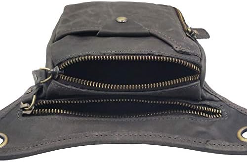 Black nylon leg bag with multiple compartments for organizing travel essentials, priced at $31.58.