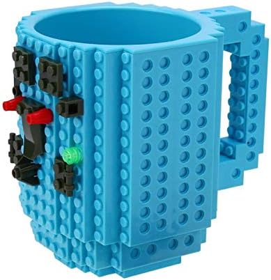 Best Quality - Mugs - 1Pc 12oz Build-On Brick Mug Type Building Blocks Coffee Cup DIY Block Puzzle Mug Portable Drinkware Drinking Mug 4 Colors - by Best Mugs - 1 PCs