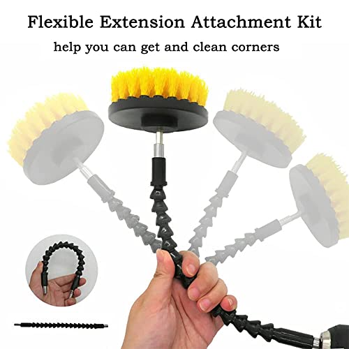 3pcs/Set Drill Brush Attachment Set Power Scrubber Brush With Drill Scrub Brush For Showers Tubs Tile Grout Carpet Cleaning  34