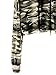 MakeMeChic Women's Long Sleeve Camo Print Sweatshirt Crop Top Hoodies Army Green XS