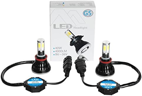 G5 LED Headlight H4 9003 with 80W 8000Lm/Set Xenon White Super Bright by HIDNY