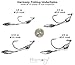 Harmony Fishing - Razor Series Underspin Swimbait Hooks (4 Pack w/ 5 Bait Pegs) - Weighted Weedless Swimmer Hooks with Flashy Willow Spinner Blades