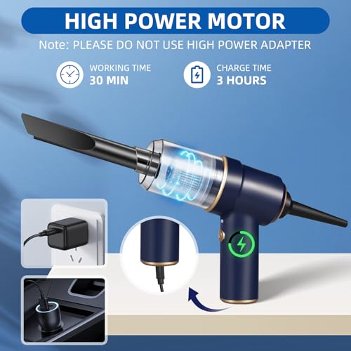Bug Vacuum with Long Nozzle: 5 in 1 Handheld Cordless Car Vacuum photo 12