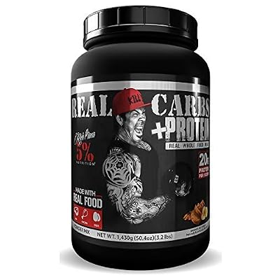 Rich Piana 5% Nutrition Real Carbs  Protein | Clean Mass Gainer Protein Powder Made from Real Food | Complex Carbohydrate Workout FuelRecovery, Low