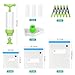 Sous Vide bags 45 Reusable vacuum seal bags BPA Free for Anova and Joule Cookers, 1 Hand Pump,5 Sealing Clips and 3 Sous Vide Clips, Practical for Long-time Sous Vide Cooking & Food Storage freezing