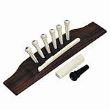 1set Acoustic Guitar Ebony Bridge+bone Pins/saddle/nut High Quality Guitar Parts