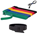 BALABALA-100-PCS-Reusable-Fastening-Cable-Ties-Microfiber-Cloth-6-Inch-Hook-and-Loop-Cord-Ties-for-Tablet-Laptop-PC-TV-Home-Office-Electronics-Wire-5-Colors