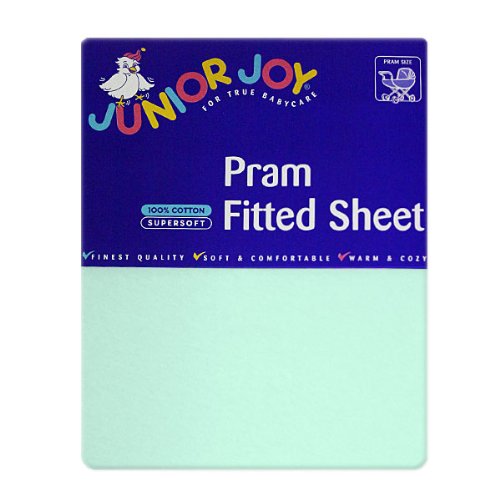Junior Joy Pram Fitted Sheets (Mint)