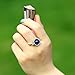 Mojo Antique Sterling Silver Plated Spinner Ring Round Stone Color Change Mood Rings MJ-RS035 (9)