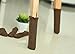 WISLIFE Brown Chair Socks - Furniture Protectors, Snug Fitting Chair Leg Floor Protectors, Anti Skid Chair Leg Socks for Hardwood Floors 8pcs/pack