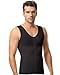 Leo Mens Abs Slimming Body Shaper with Back Support,Black,XX-Large