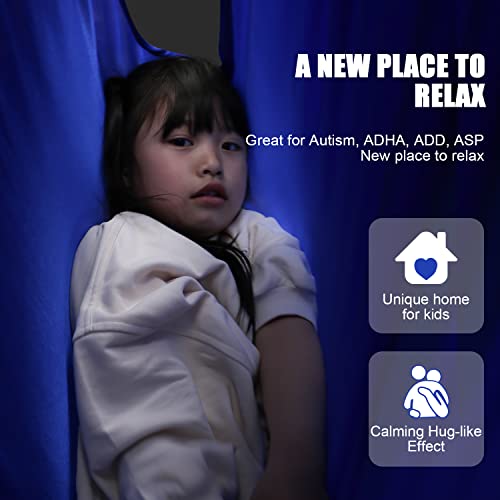 Therapy Swing for Kids Lycra Swing Sensory Hammock Swing Cuddle Swing Special Needs Hanging Kit Included Outdoor Indoor Cocoon Swing for Kids Children Adults Hammock with Autism ADHD ADD SPD Aspergers